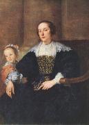 DYCK, Sir Anthony Van The Wife and Daughter of Colyn de Nole fg Sweden oil painting artist
